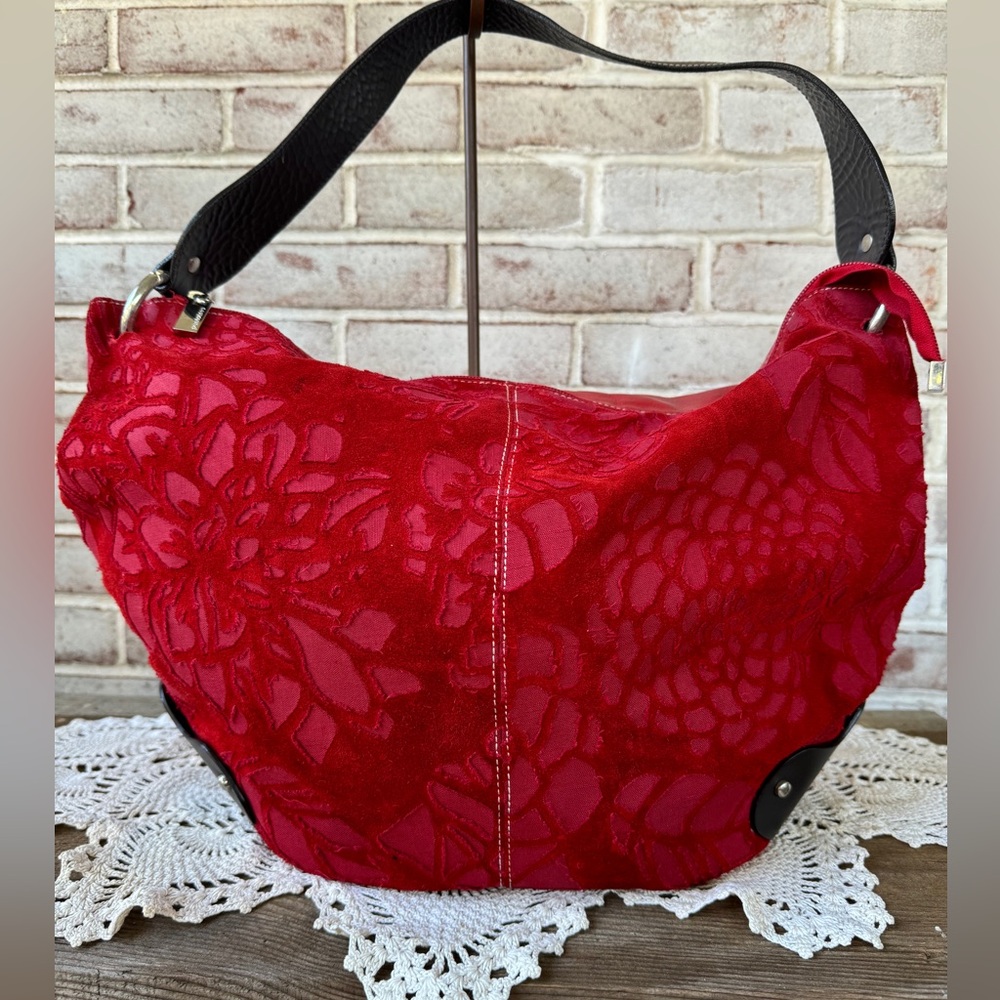 Puntotres Red Leather Women's Bag